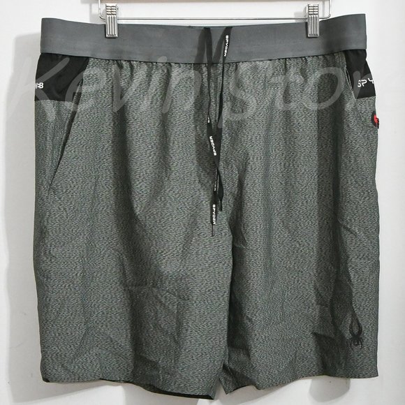 GRAY Spyder Men's Proweb Stretch Zippered Pockets Active‎ Shorts - Picture 1 of 8